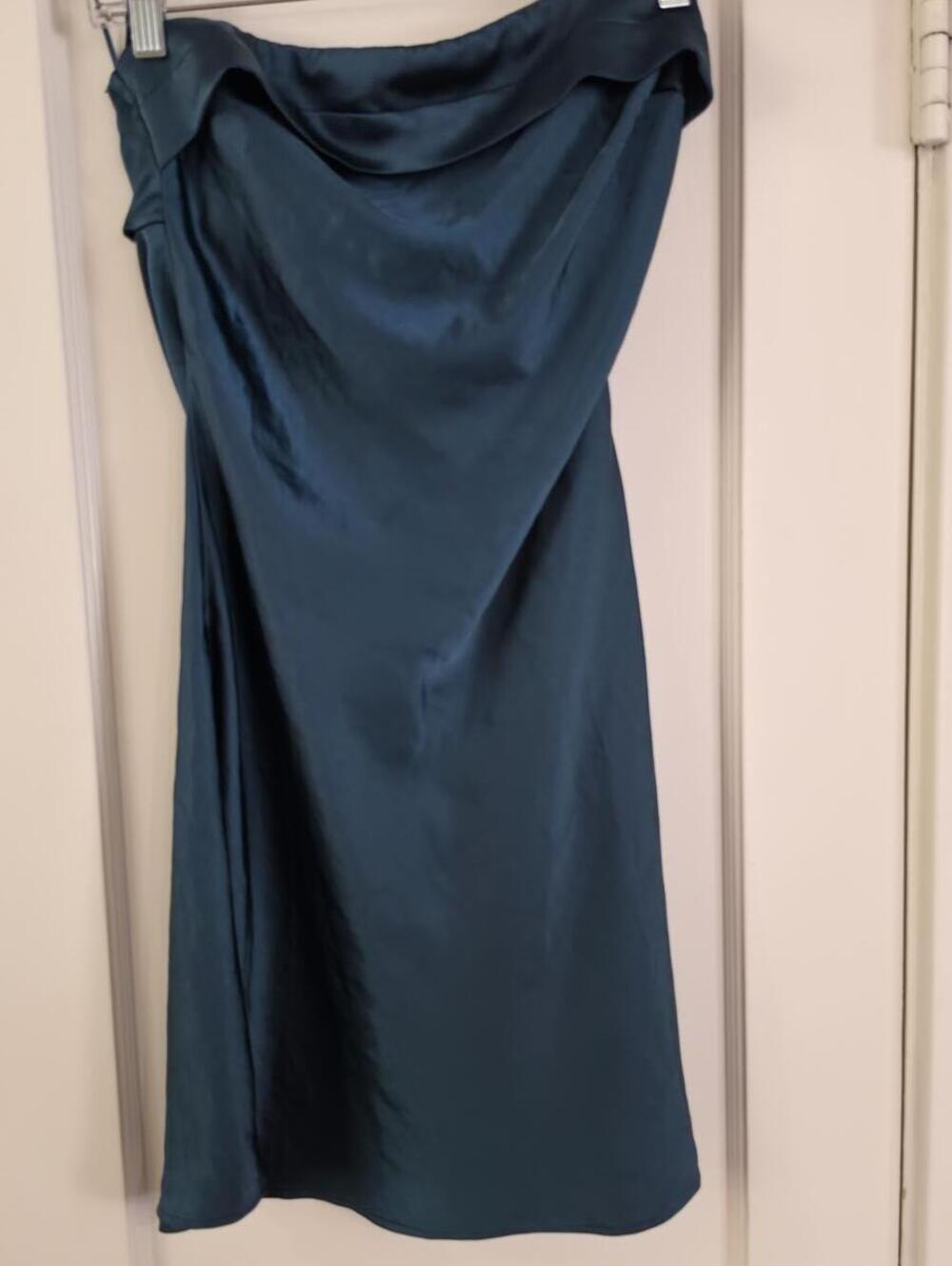 Elegant Satin Mini Dress in Deep Teal